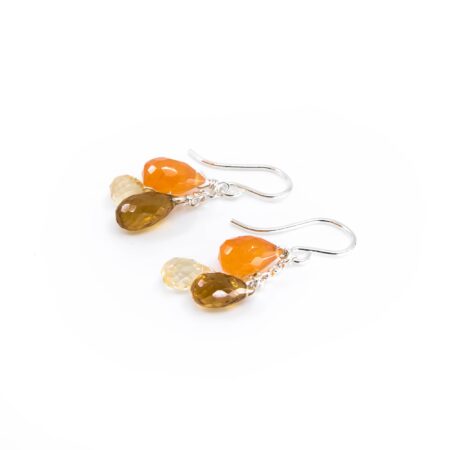 Ohrhänger aus Karneol, oranger Stein