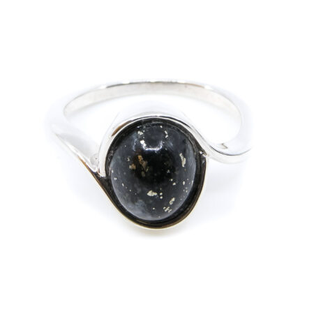 Schweizer Stein Ring oval, Nolla Pyrit