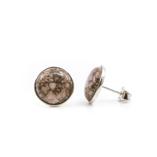 Ohrstecker Parsettensit 12 mm gefasst – Bild 2